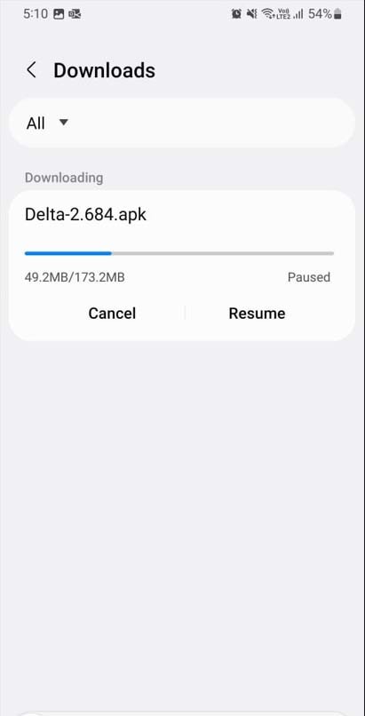 Delta Executor Download Progress Bar